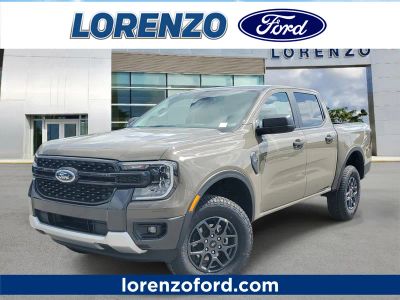2026 Ford Ranger XLT in Marsh Gray — front three-quarter view