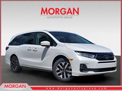 2026 Honda Odyssey EX-L in Platinum White Pearl — front three-quarter view