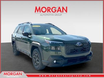 2026 Subaru Outback Limited in Green — front three-quarter view