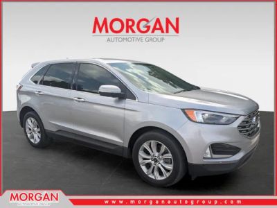 2023 Ford Edge Titanium in Silver — front three-quarter view