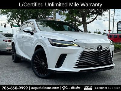 2023 Lexus RX 350 Luxury L/CERTIFIED in Eminent White Pearl — front three-quarter view