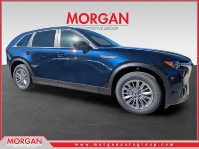 2026 Mazda CX-90 Select in Deep Crystal Blue Mica — front three-quarter view