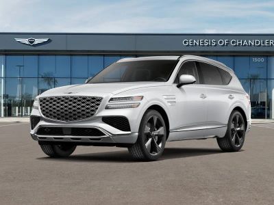 2026 Genesis GV80 2.5T PRESTIGE in Alta White — front three-quarter view
