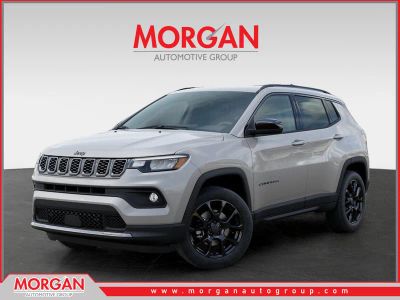 2026 Jeep Compass Latitude in Silver — front three-quarter view