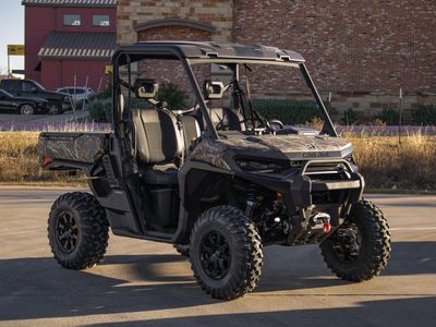 2026 Can-Am Defender XT HD11 Dark Wildland Camo in Dark Wildland Camo — front three-quarter view