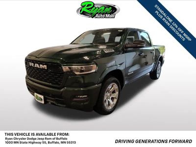 2026 RAM 1500 Big Horn/Lone Star in Serrano Green Metallic — front three-quarter view