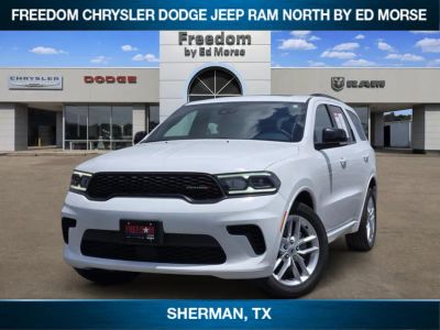 2024 Dodge Durango GT Plus in White Knuckle Clearcoat — front three-quarter view