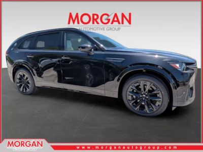 2026 Mazda CX-90 S Premium Sport in Jet Black Mica — front three-quarter view