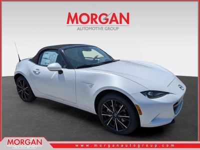 2026 Mazda MX-5 Miata Grand Touring in Snowflake White Pearl Mica — front three-quarter view