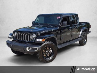 2025 Jeep Gladiator High Tide 4x4 in Black Clearcoat — front three-quarter view