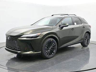 2026 Lexus RX 350 PREMIUM AWD in Nori Green Pearl — front three-quarter view