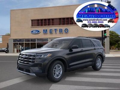 2026 Ford Explorer Active w/200A Pkg in Agate Black Metallic — front three-quarter view