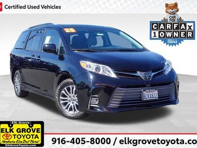2020 Toyota Sienna XLE in Black — front three-quarter view