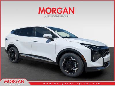 2026 Kia Sportage EX in Glacial White Pearl — front three-quarter view