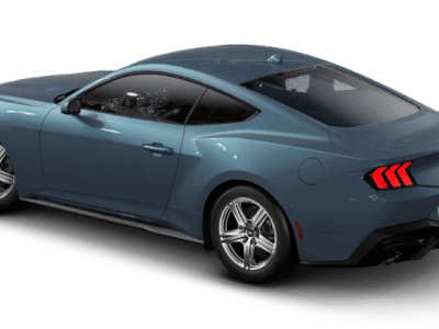 2026 Ford Mustang — rear three-quarter view
