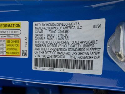 2026 Honda Civic Hatchback — photo 33 view
