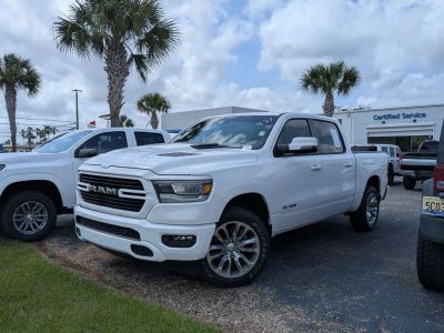 2023 Ram 1500 Laramie in White — front three-quarter view