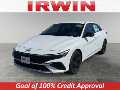 2026 Hyundai Elantra SEL Sport in White — front three-quarter view