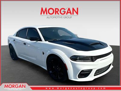2022 Dodge Charger SRT Hellcat Widebody in White — front three-quarter view