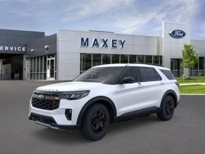 2026 Ford Explorer Tremor® in Star White Metallic Tri-Coat — front three-quarter view
