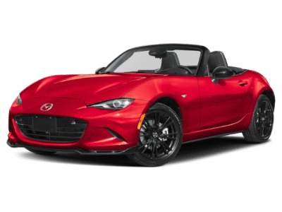2026 Mazda MX-5 Miata Club in Red — front three-quarter view