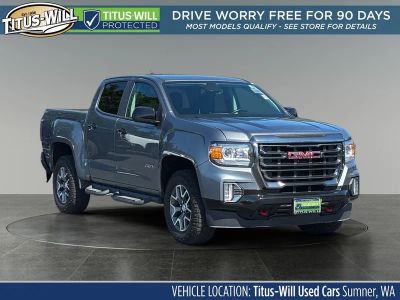 2021 GMC Canyon AT4 w/Leather in Satin — front three-quarter view