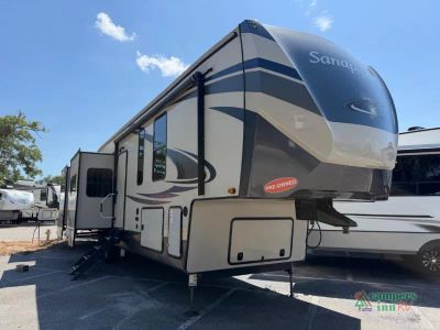 2020 Forest River RV Sandpiper — front three-quarter view