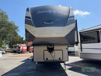2020 Forest River RV Sandpiper — rear three-quarter view