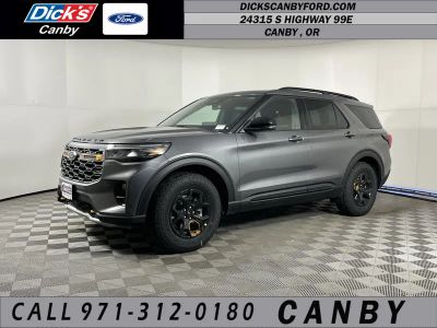 2026 Ford Explorer Tremor in Carbonized Gray Metallic — front three-quarter view