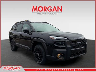 2026 Subaru Outback Wilderness in Crystal Black Silica — front three-quarter view