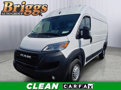 2025 RAM ProMaster Cargo Van Tradesman in Bright White Clearcoat — front three-quarter view
