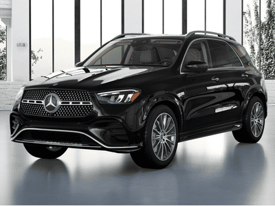 2026 Mercedes-Benz GLE 350 in Obsidian Black Metallic — front three-quarter view