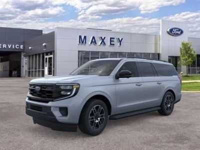 2026 Ford Expedition MAX Active in Glacier Gray Metallic Tri-Coat — front three-quarter view
