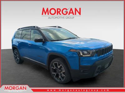 2026 Jeep Cherokee Overland in Blue — front three-quarter view