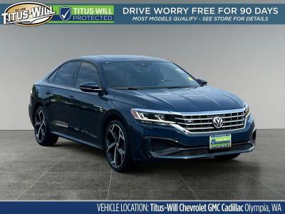 2021 Volkswagen Passat 2.0T R-Line in Blue — front three-quarter view