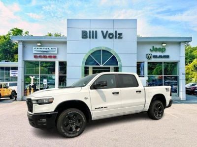 2026 RAM 1500 Big Horn in Bright White Clear-Coat Exterior Paint — front three-quarter view