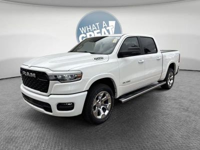 2026 RAM 1500 Big Horn/Lone Star in Bright White Clearcoat — front three-quarter view