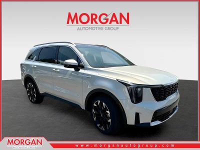 2026 Kia Sorento EX in White — front three-quarter view