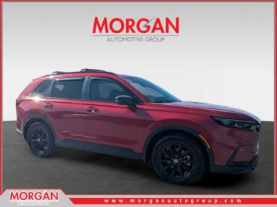 2023 Honda CR-V Hybrid Sport in Red — front three-quarter view