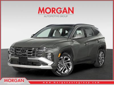 2026 Hyundai TUCSON HYBRID Limited in Amazon Gray — front three-quarter view