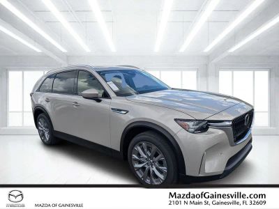2026 Mazda CX-90 3.3 Turbo Preferred in Silver — front three-quarter view