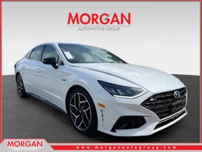 2022 Hyundai Sonata N Line in Gray — front three-quarter view