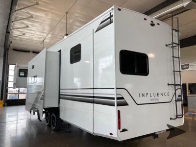 2026 Grand Design Influence — rear three-quarter view