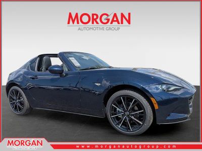 2026 Mazda MX-5 Miata RF Grand Touring in Blue — front three-quarter view