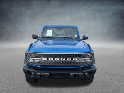 2023 Ford Bronco Badlands in Velocity Blue Metallic — front three-quarter view