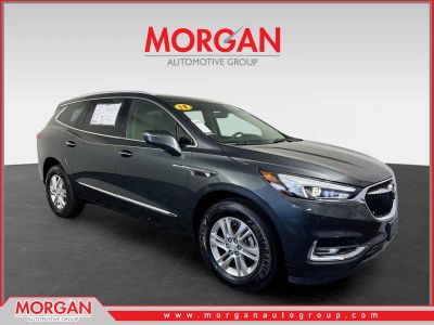 2018 Buick Enclave Essence in Dark Slate Metallic — front three-quarter view