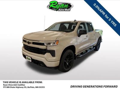 2026 Chevrolet Silverado 1500 RST in White Sands — front three-quarter view