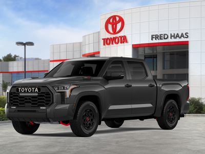 2026 Toyota Tundra i-FORCE MAX Tundra TRD Pro in Magnetic Gray Metallic — front three-quarter view