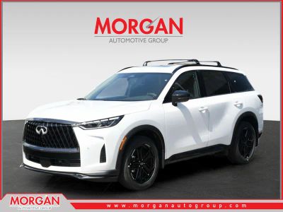 2026 INFINITI QX60 SPORT in Radiant White — front three-quarter view