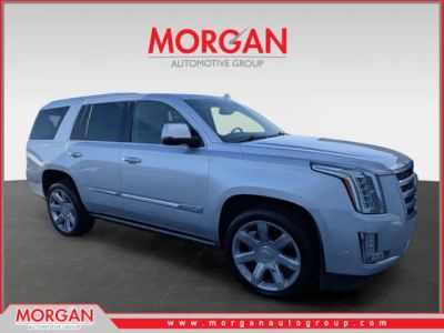 2018 Cadillac Escalade Premium Luxury in Silver — front three-quarter view